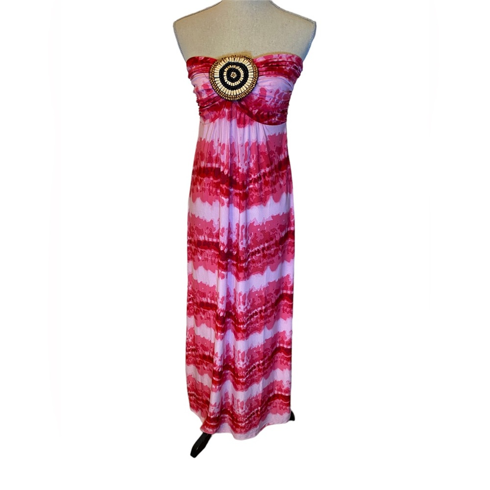 Strapless Maxi Dress with Beading